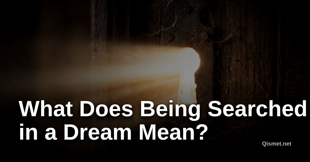 What Does Being Searched in a Dream Mean?