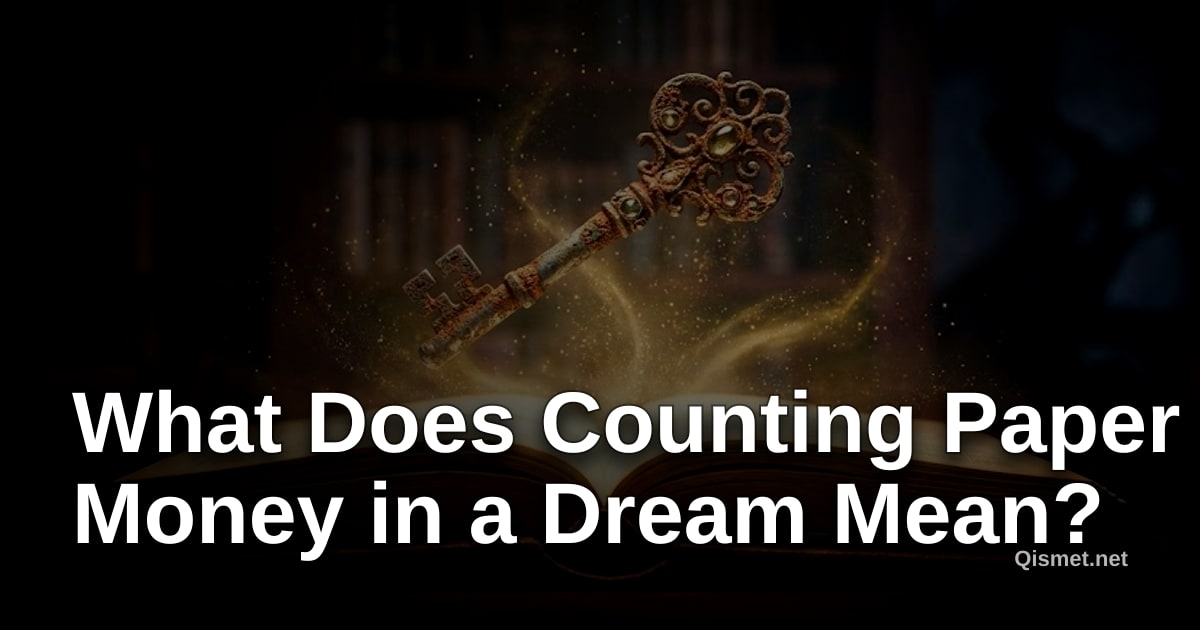 What Does Counting Paper Money in a Dream Mean?