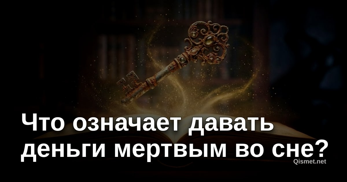 Что означает давать деньги мертвым во сне?