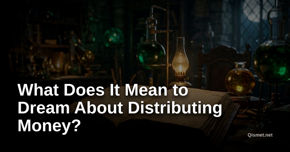 What Does It Mean to Dream About Distributing Money?