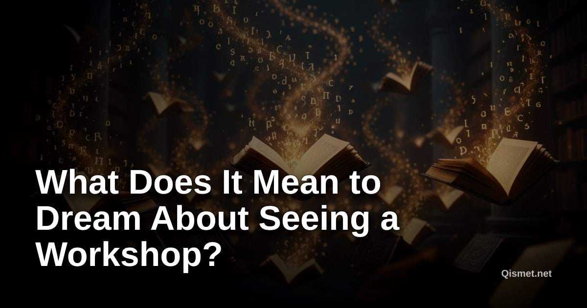 What Does It Mean to Dream About Seeing a Workshop?