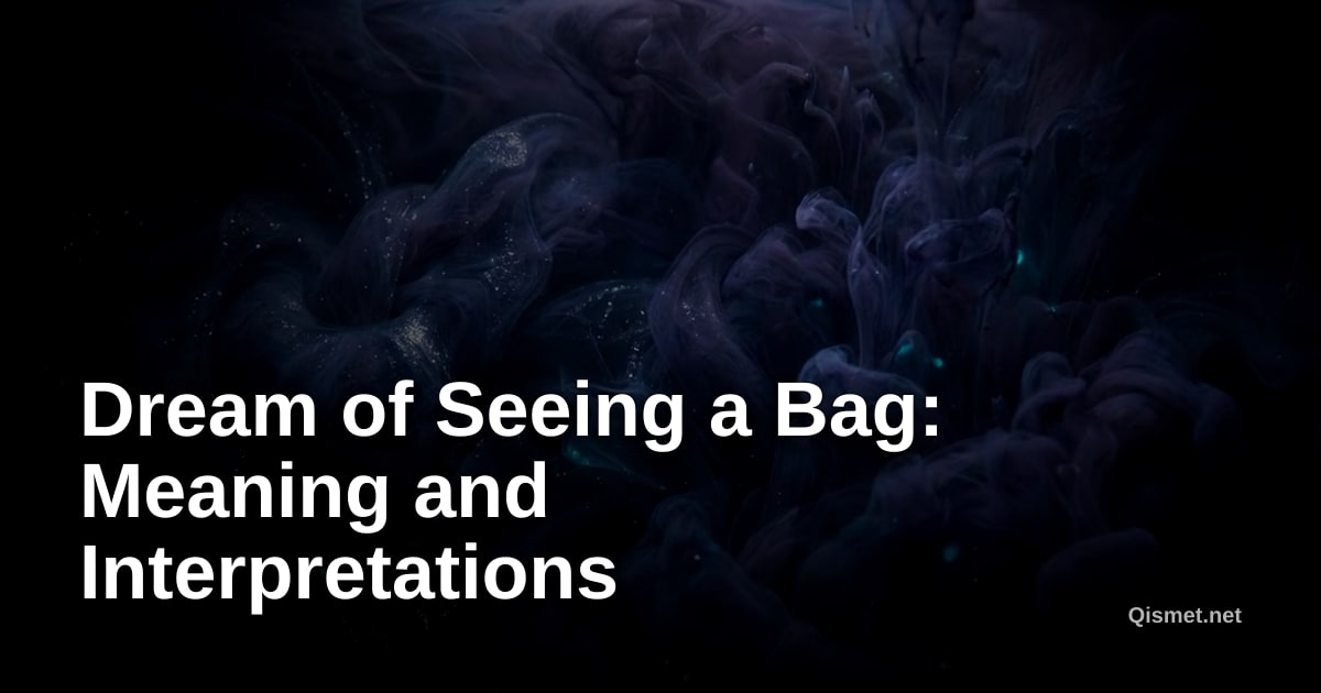 Dream of Seeing a Bag: Meaning and Interpretations