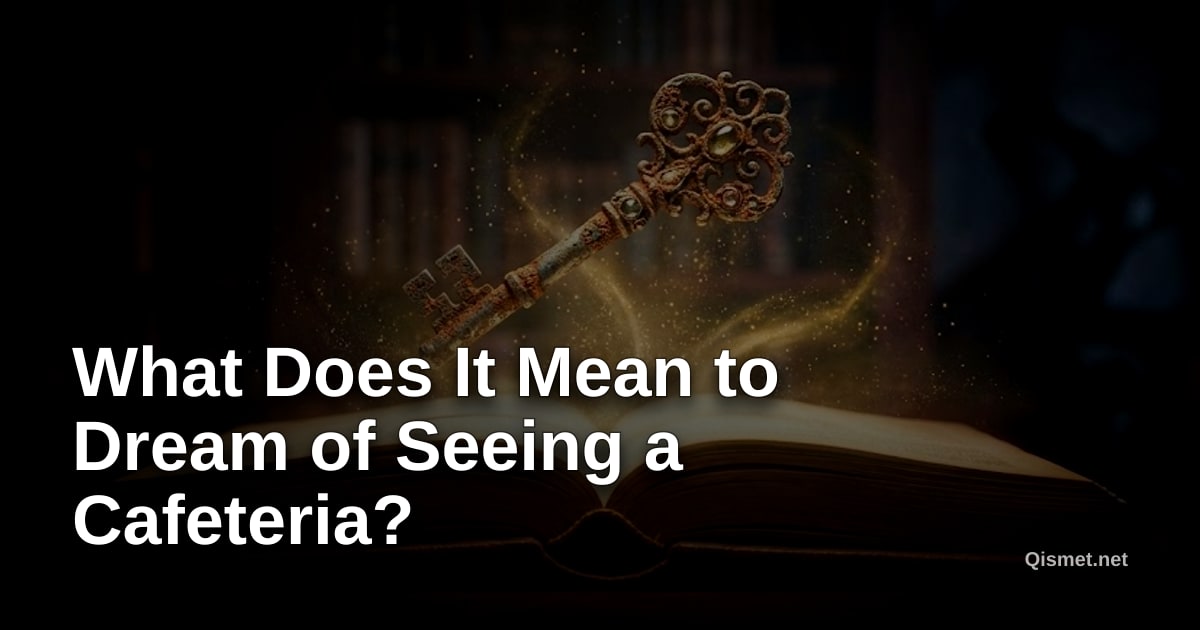 What Does It Mean to Dream of Seeing a Cafeteria?