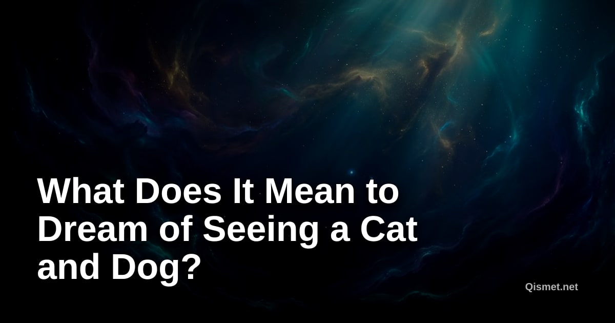What Does It Mean to Dream of Seeing a Cat and Dog?