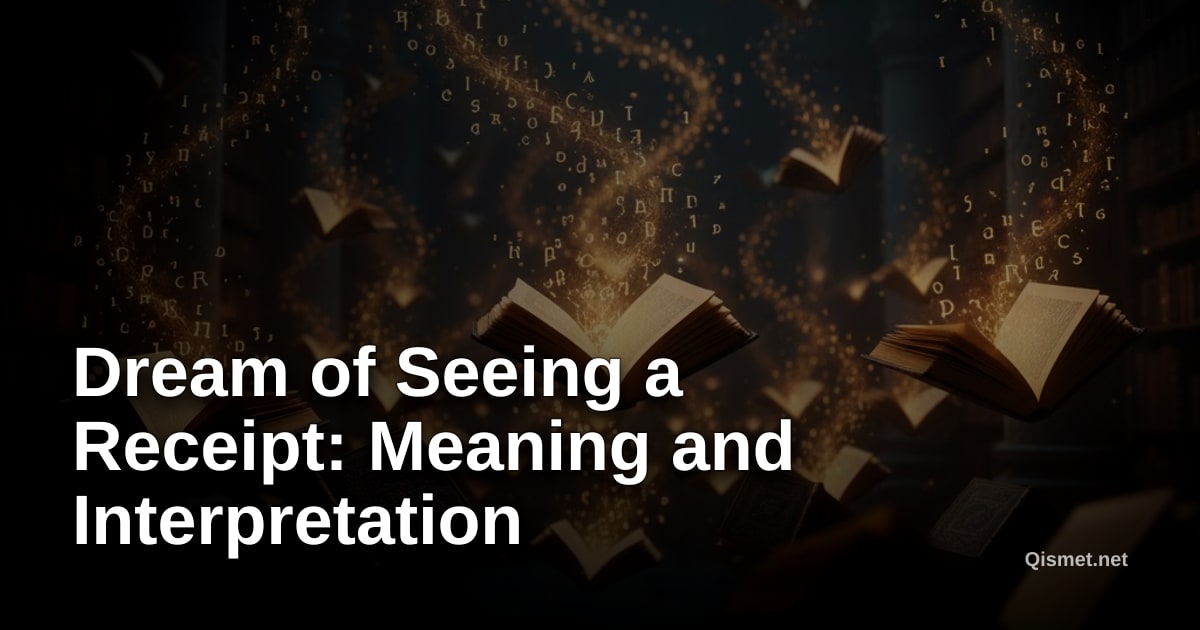 Dream of Seeing a Receipt: Meaning and Interpretation