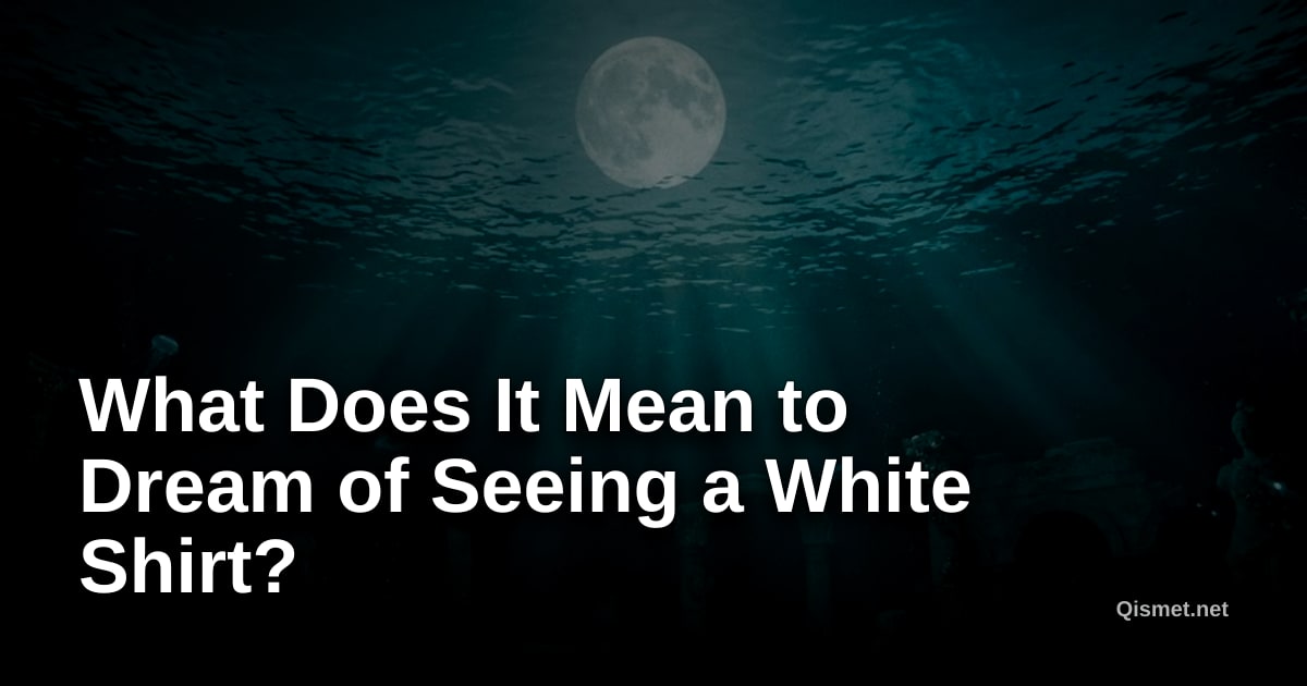 What Does It Mean to Dream of Seeing a White Shirt?