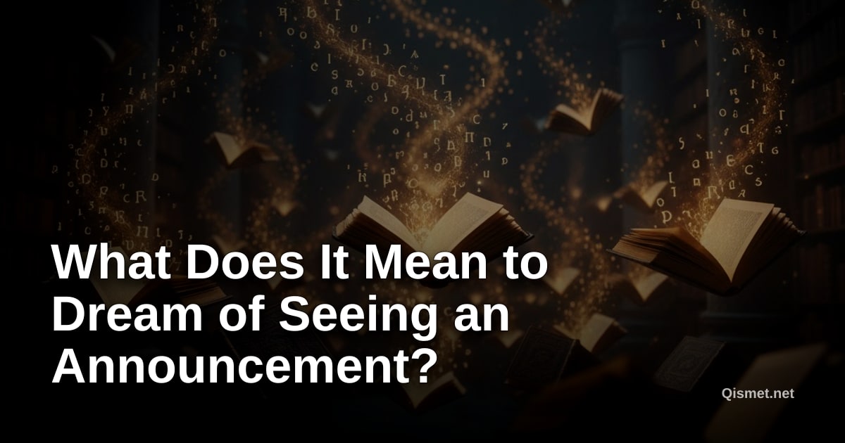 What Does It Mean to Dream of Seeing an Announcement?