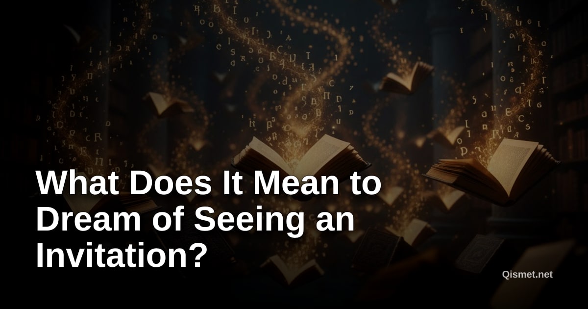 What Does It Mean to Dream of Seeing an Invitation?