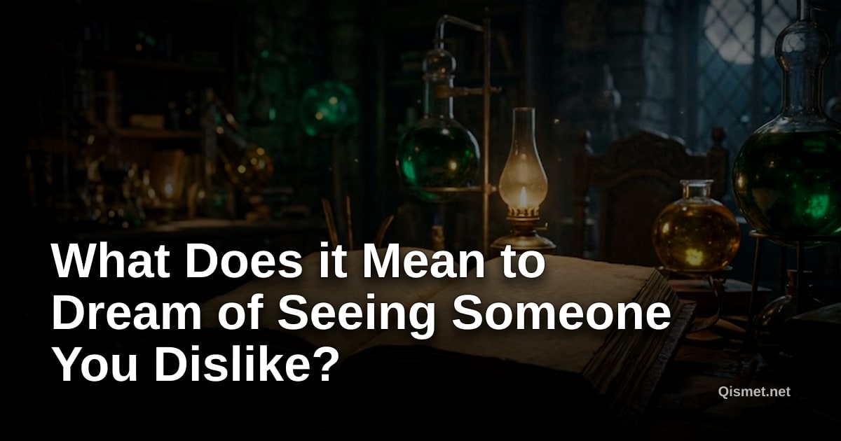 What Does it Mean to Dream of Seeing Someone You Dislike?