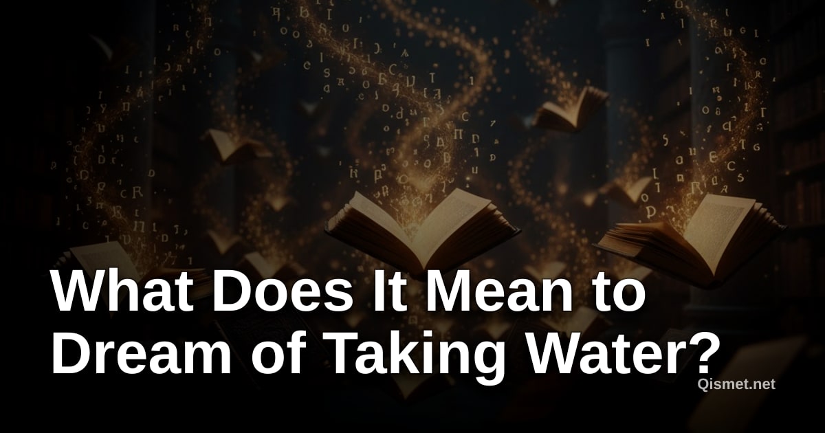 What Does It Mean to Dream of Taking Water?