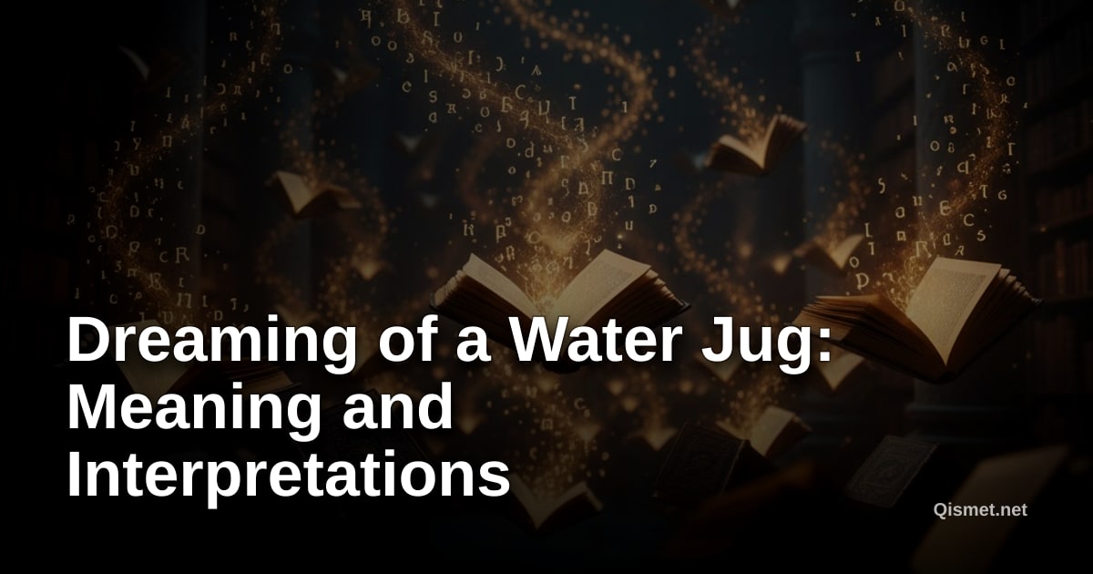 Dreaming of a Water Jug: Meaning and Interpretations
