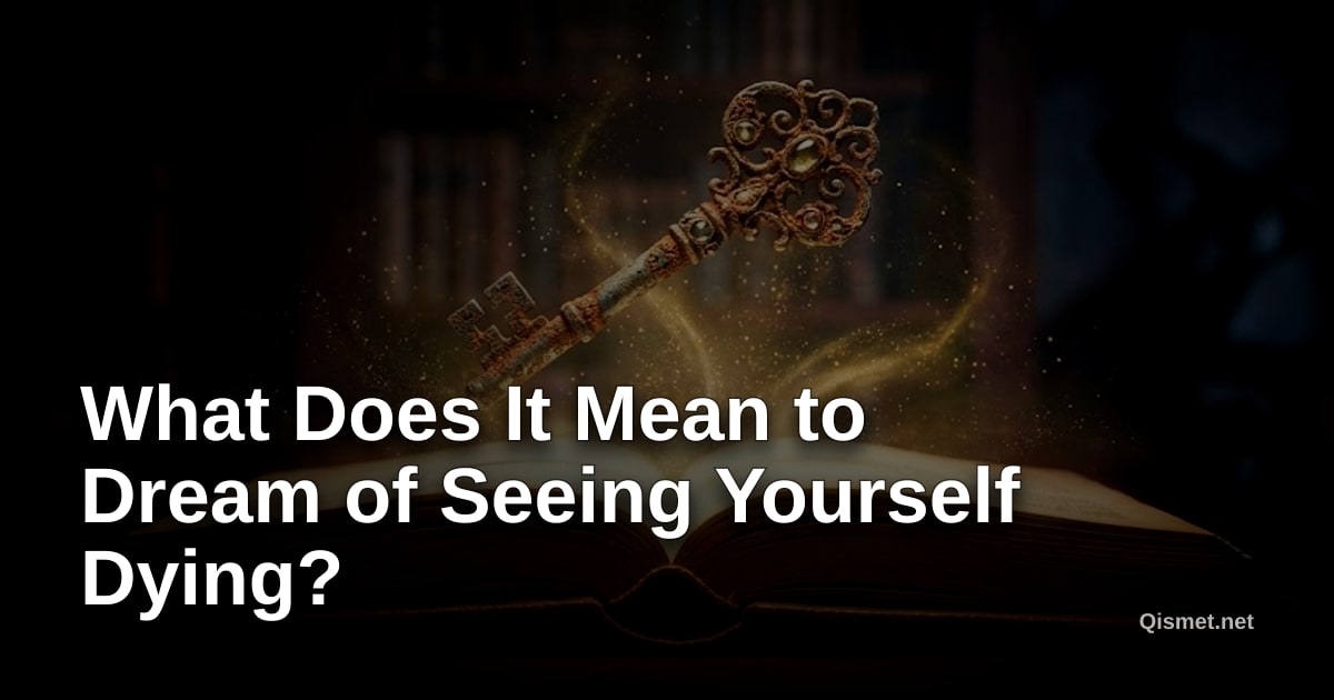 What Does It Mean to Dream of Seeing Yourself Dying?