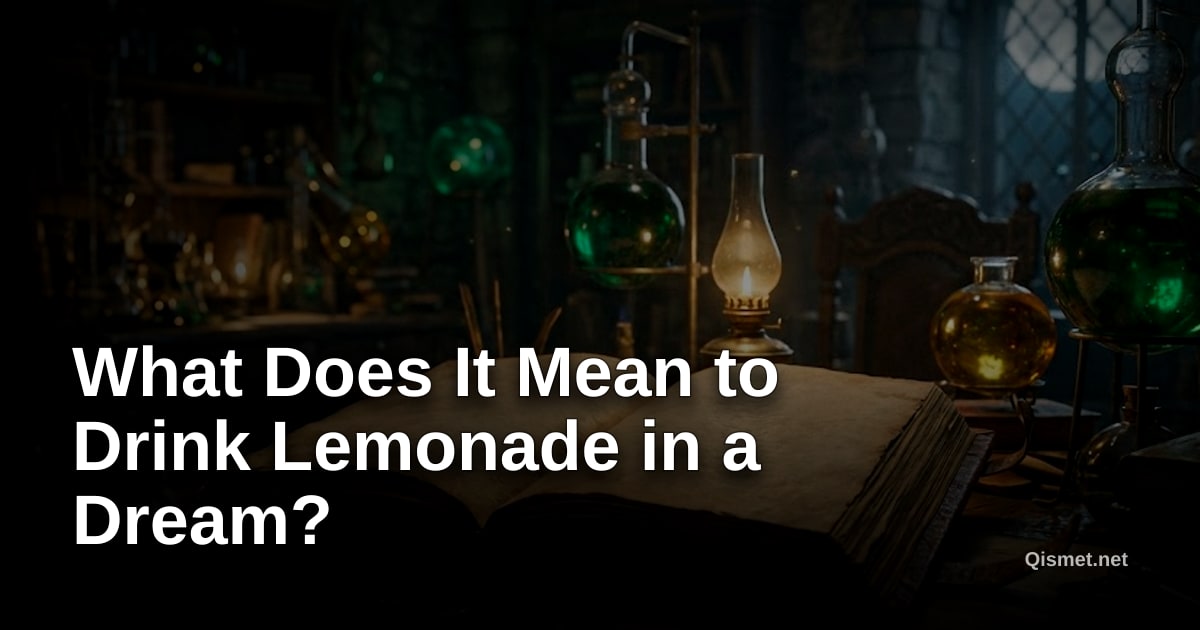 What Does It Mean to Drink Lemonade in a Dream?
