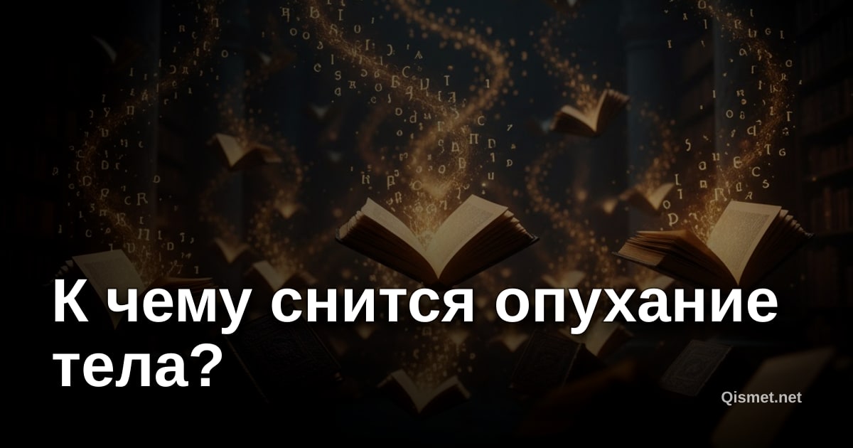 К чему снится опухание тела?