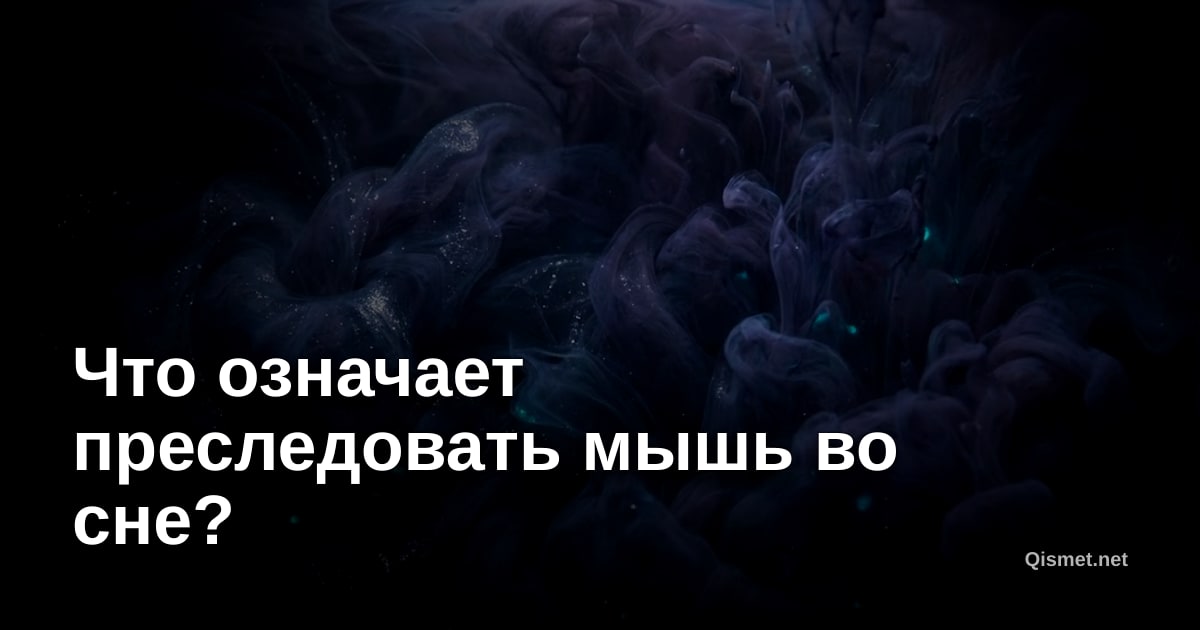Что означает преследовать мышь во сне?