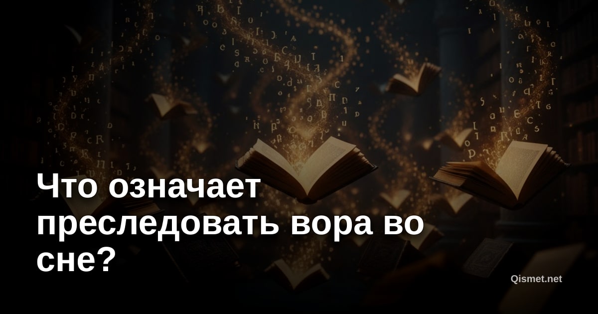 Что означает преследовать вора во сне?