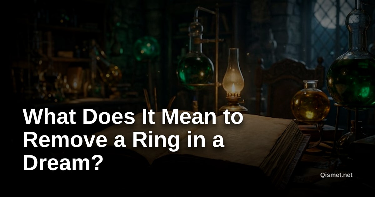 What Does It Mean to Remove a Ring in a Dream?