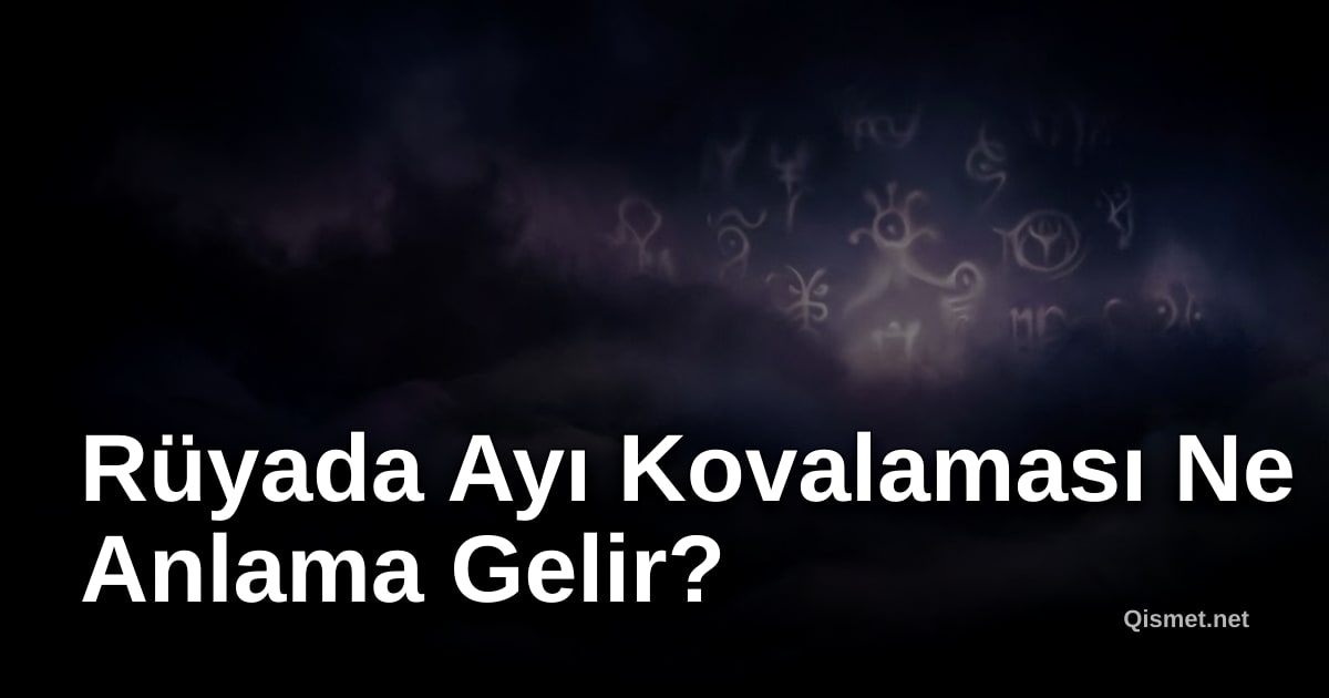 Rüyada Ayı Kovalaması Ne Anlama Gelir?