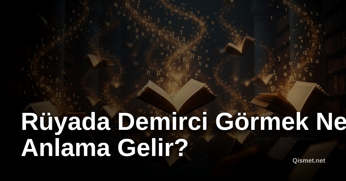 Rüyada Demirci Görmek Ne Anlama Gelir?