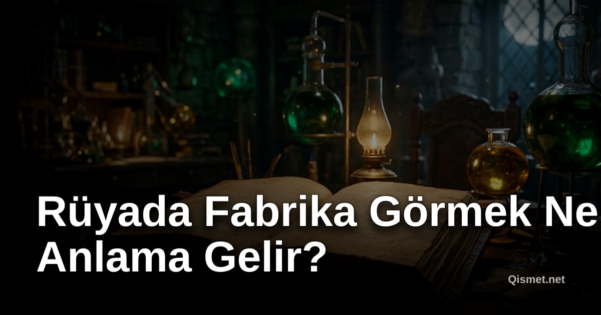 Rüyada Fabrika Görmek Ne Anlama Gelir?