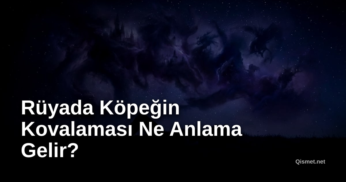 Rüyada Köpeğin Kovalaması Ne Anlama Gelir?