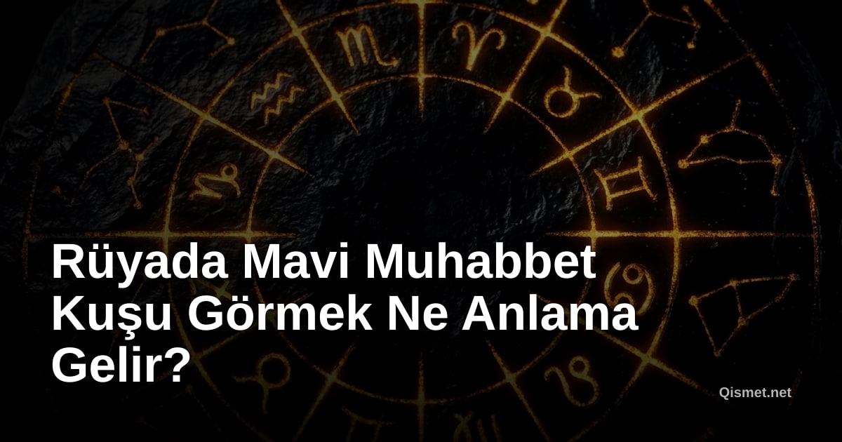 Rüyada Mavi Muhabbet Kuşu Görmek Ne Anlama Gelir?