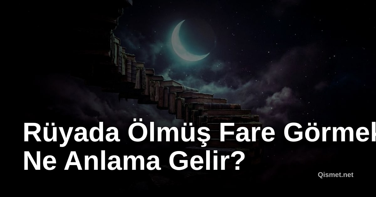 Rüyada Ölmüş Fare Görmek Ne Anlama Gelir?