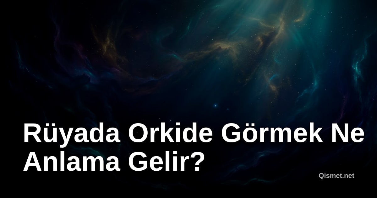 Rüyada Orkide Görmek Ne Anlama Gelir?