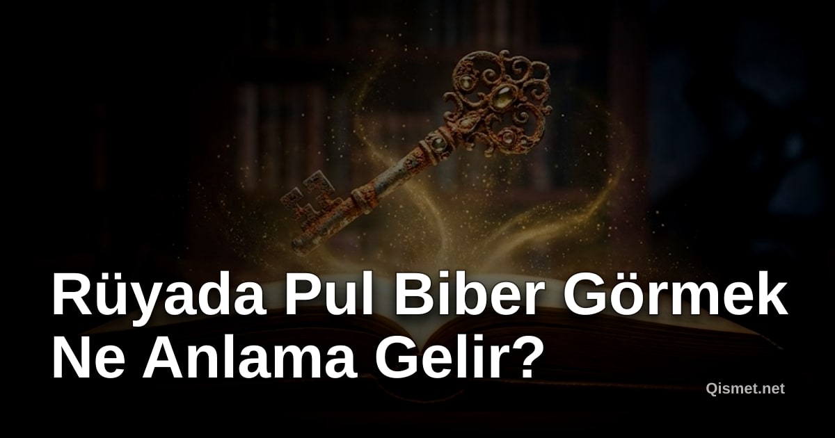 Rüyada Pul Biber Görmek Ne Anlama Gelir?