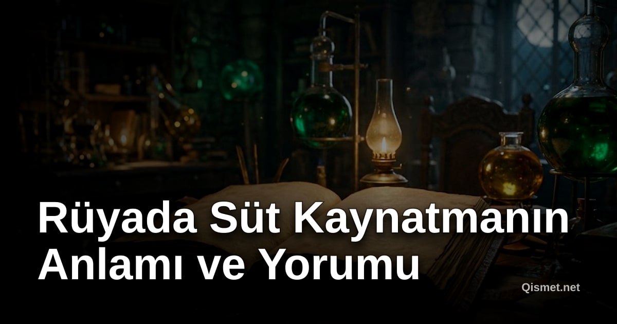 Rüyada Süt Kaynatmanın Anlamı ve Yorumu