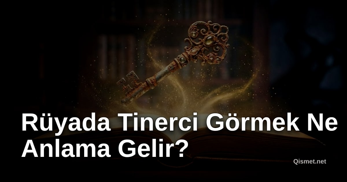 Rüyada Tinerci Görmek Ne Anlama Gelir?