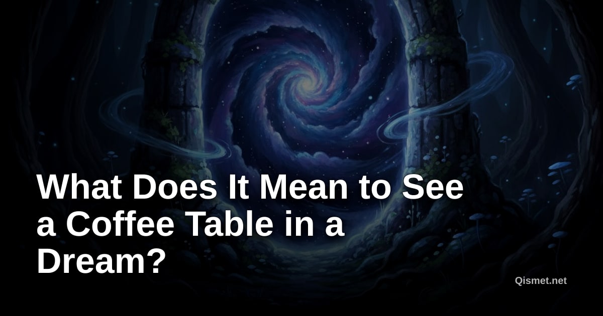 What Does It Mean to See a Coffee Table in a Dream?