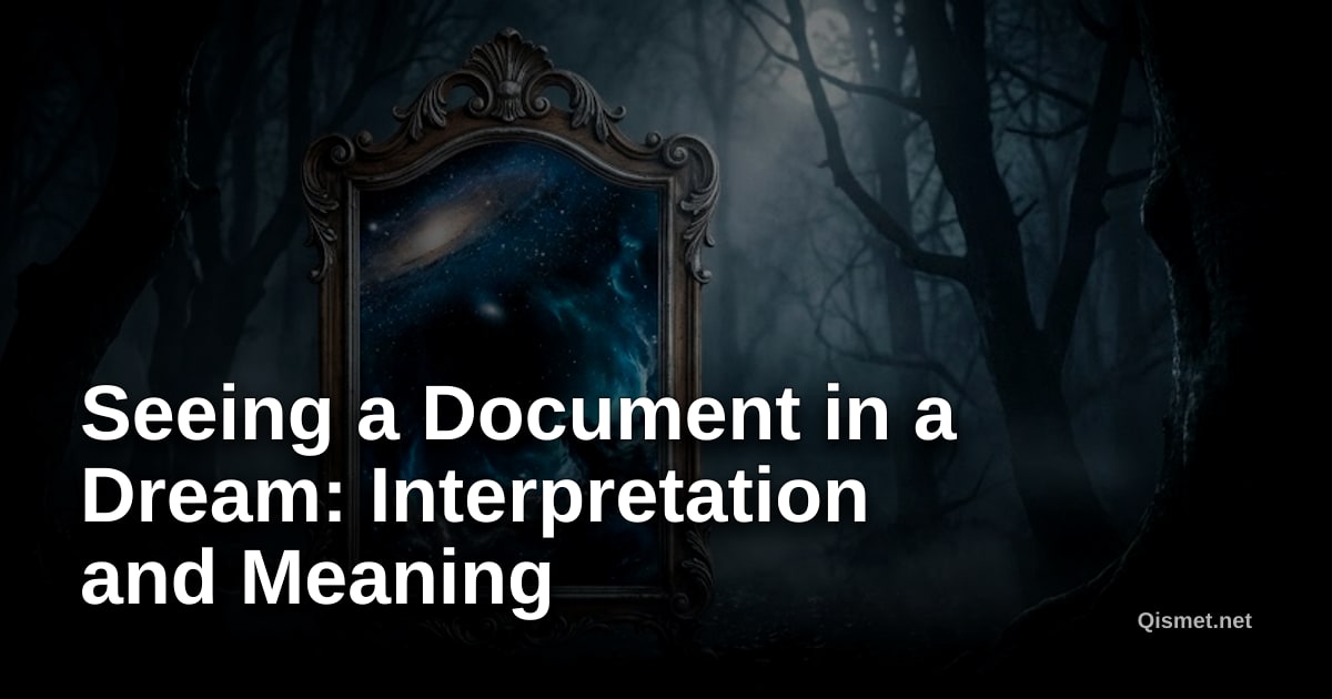 Seeing a Document in a Dream: Interpretation and Meaning