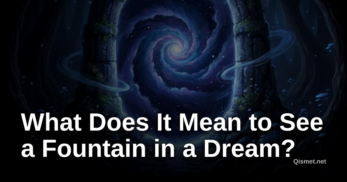 What Does It Mean to See a Fountain in a Dream?