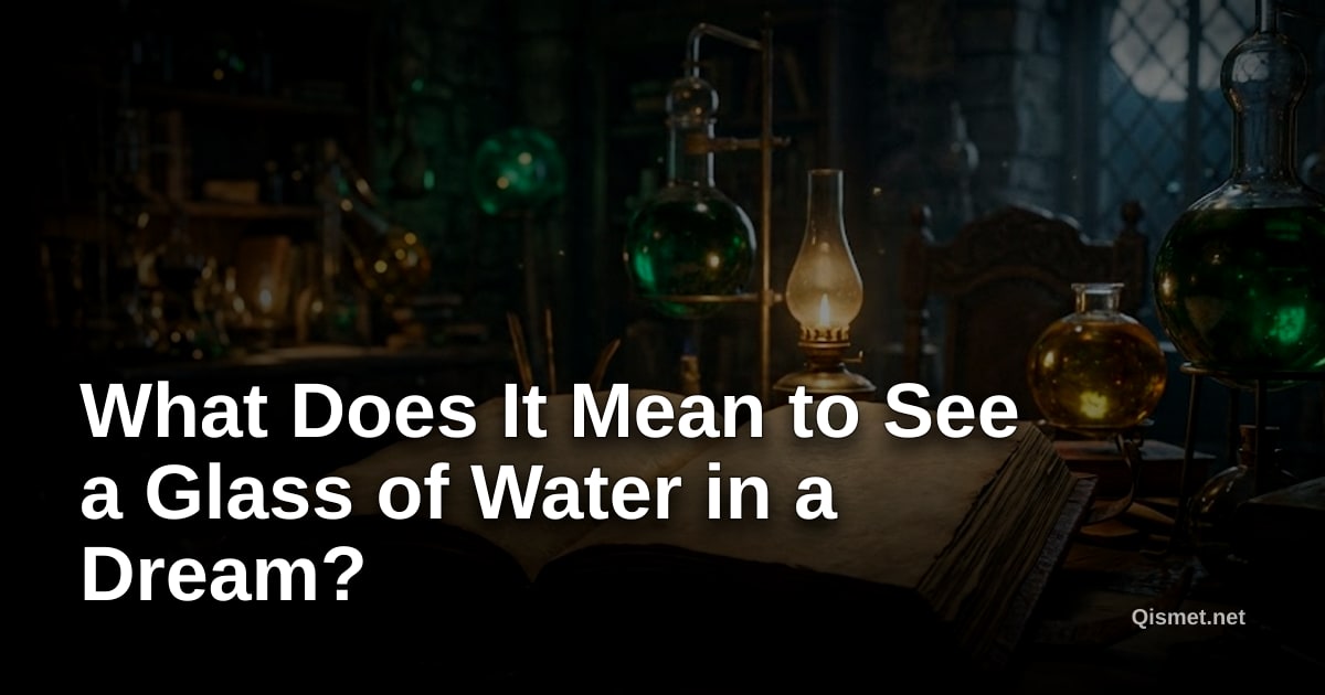 What Does It Mean to See a Glass of Water in a Dream?