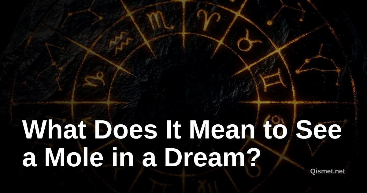 What Does It Mean to See a Mole in a Dream?