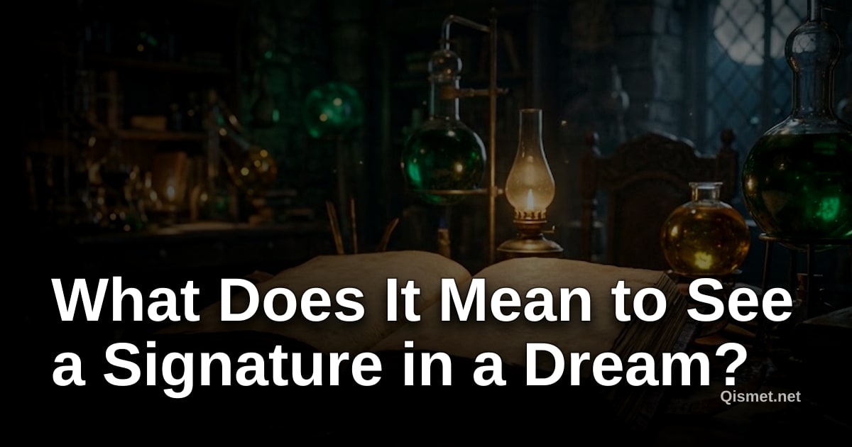 What Does It Mean to See a Signature in a Dream?