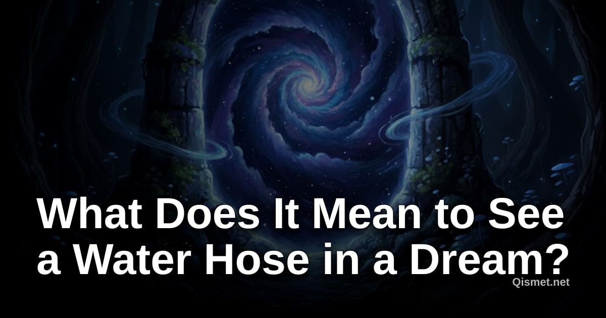 What Does It Mean to See a Water Hose in a Dream?