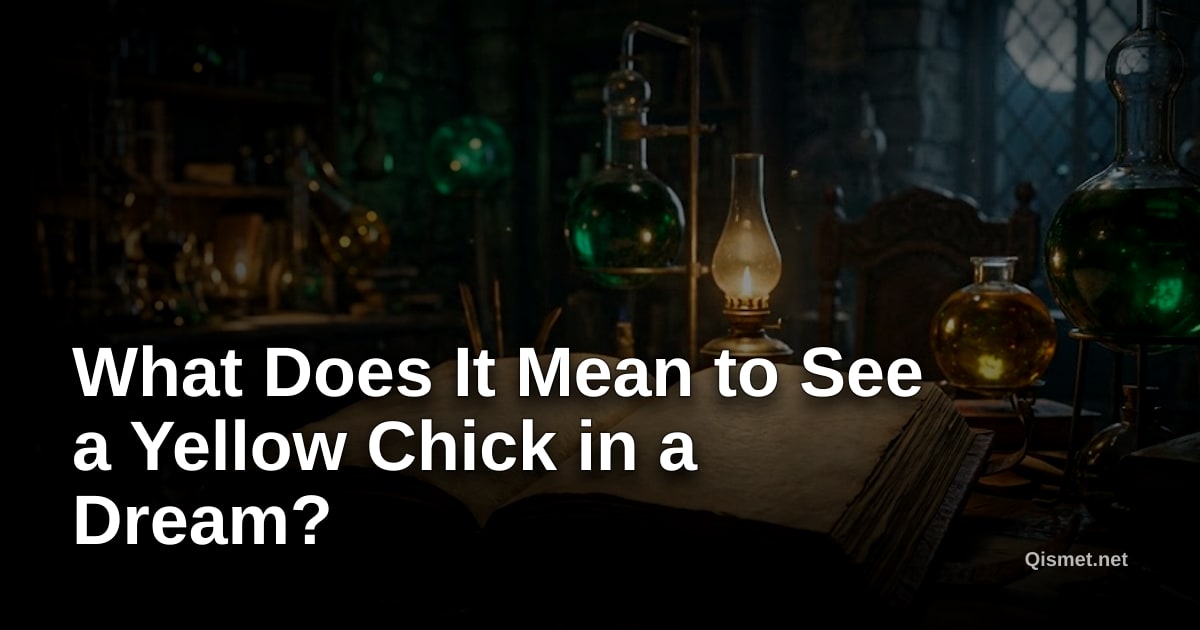 What Does It Mean to See a Yellow Chick in a Dream?