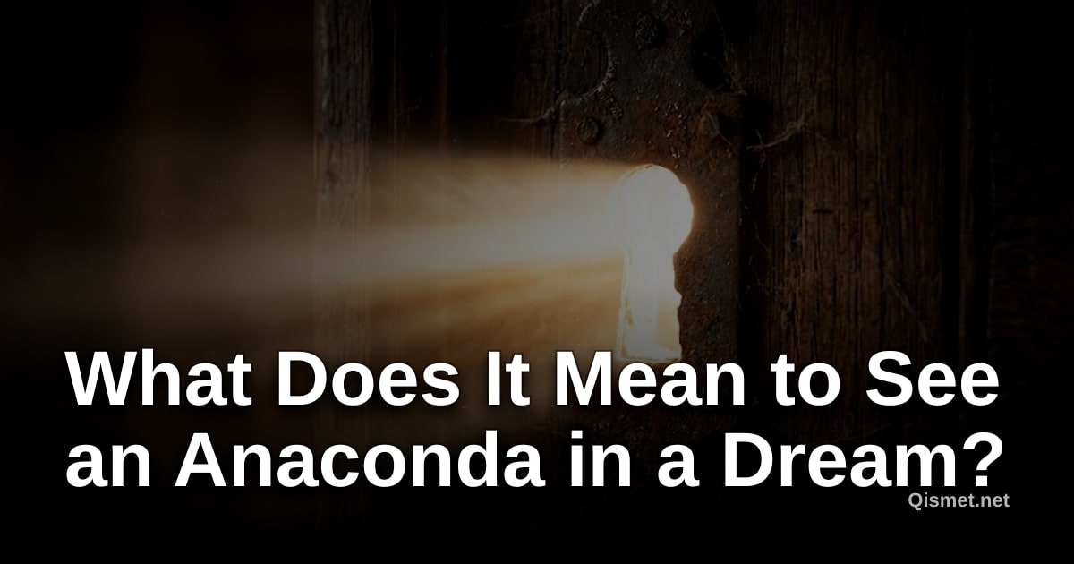 What Does It Mean to See an Anaconda in a Dream?