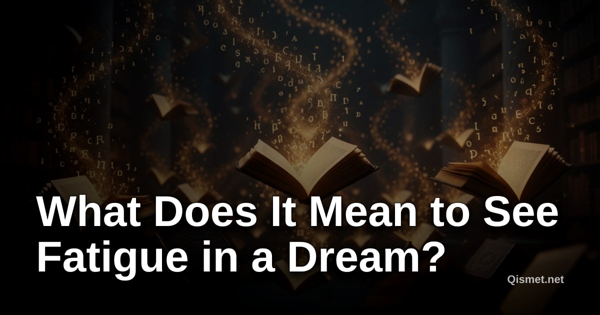 What Does It Mean to See Fatigue in a Dream?