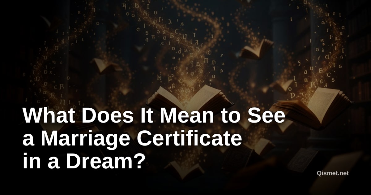 What Does It Mean to See a Marriage Certificate in a Dream?
