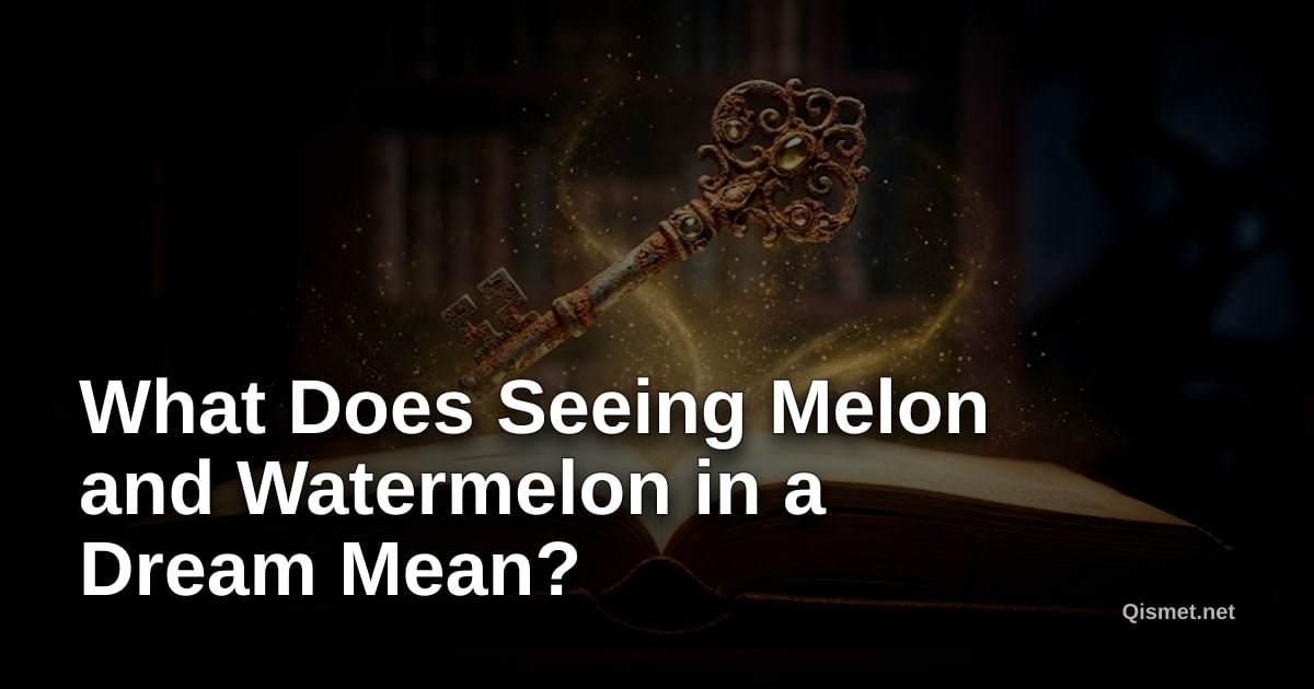 What Does Seeing Melon and Watermelon in a Dream Mean?