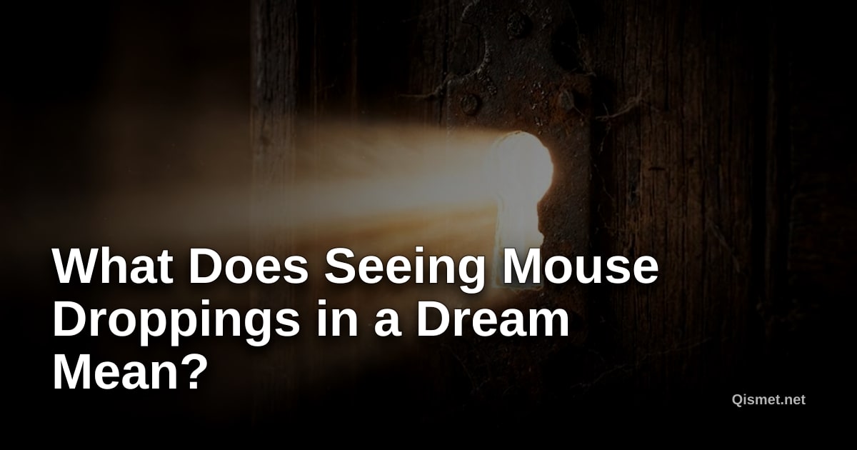 What Does Seeing Mouse Droppings in a Dream Mean?
