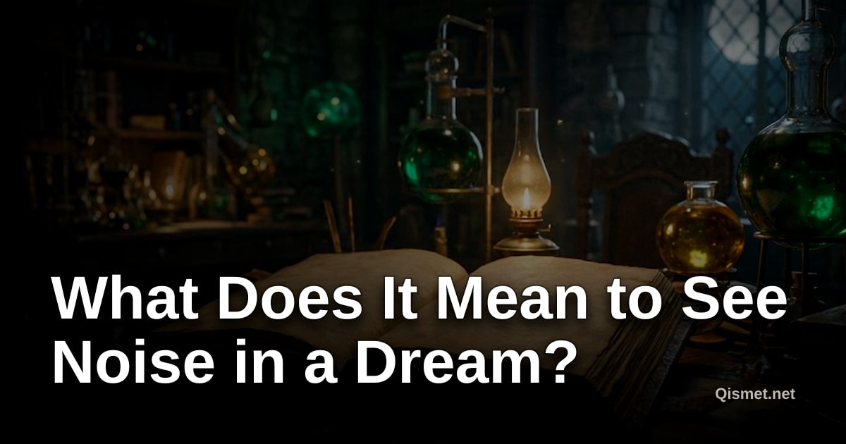 What Does It Mean to See Noise in a Dream?