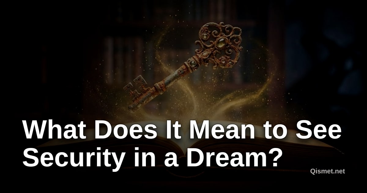 What Does It Mean to See Security in a Dream?