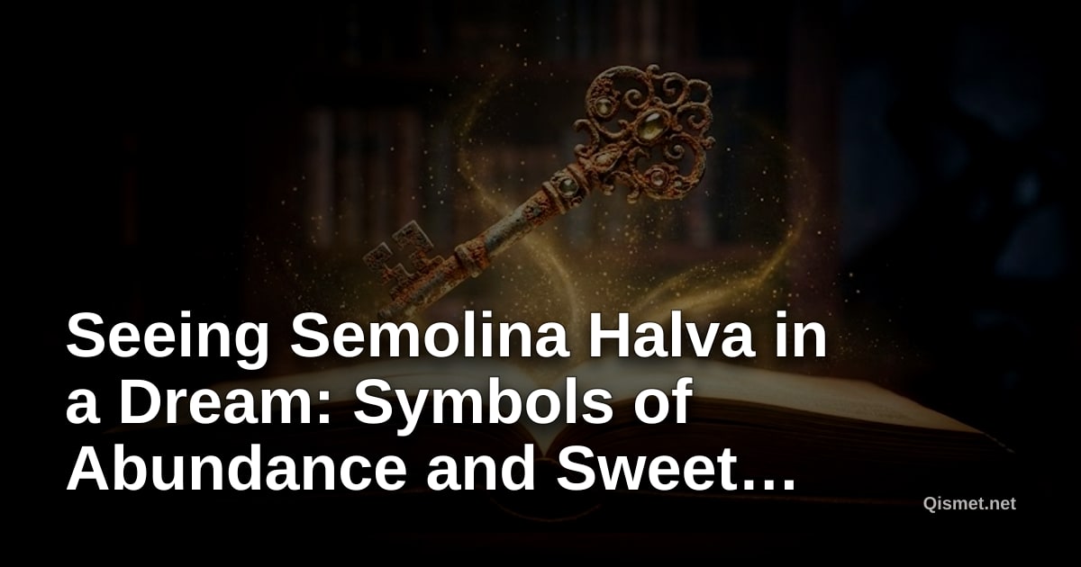 Seeing Semolina Halva in a Dream: Symbols of Abundance and Sweet Hopes