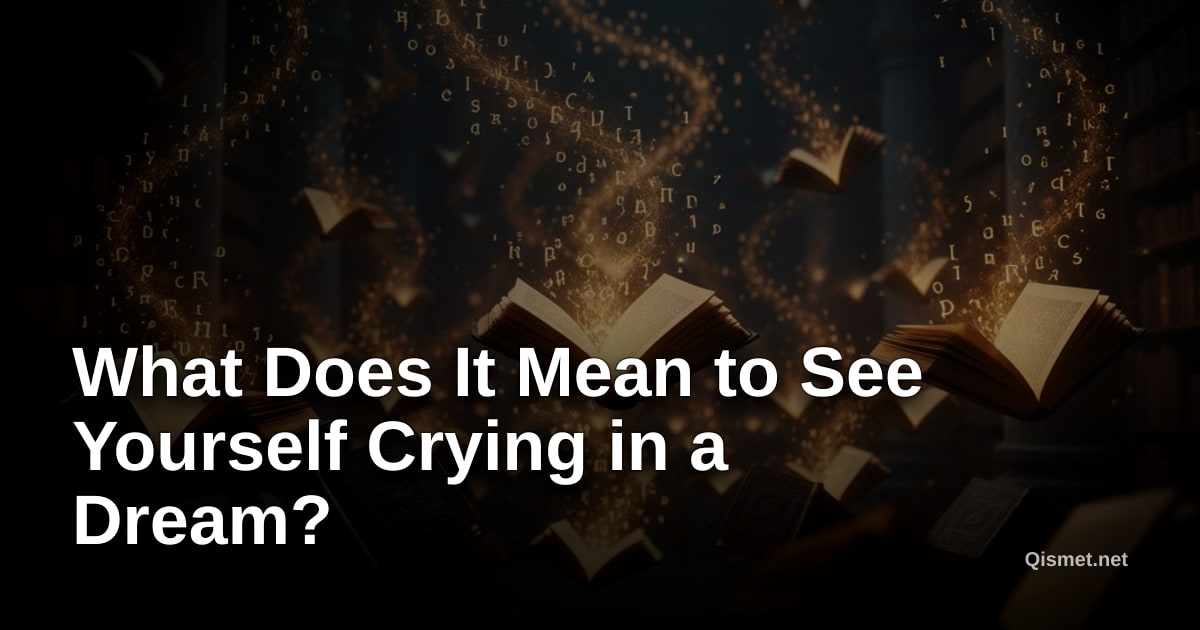 What Does It Mean to See Yourself Crying in a Dream?