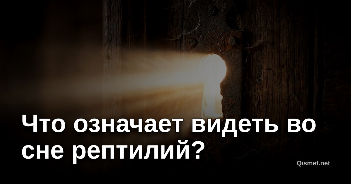 Что означает видеть во сне рептилий?