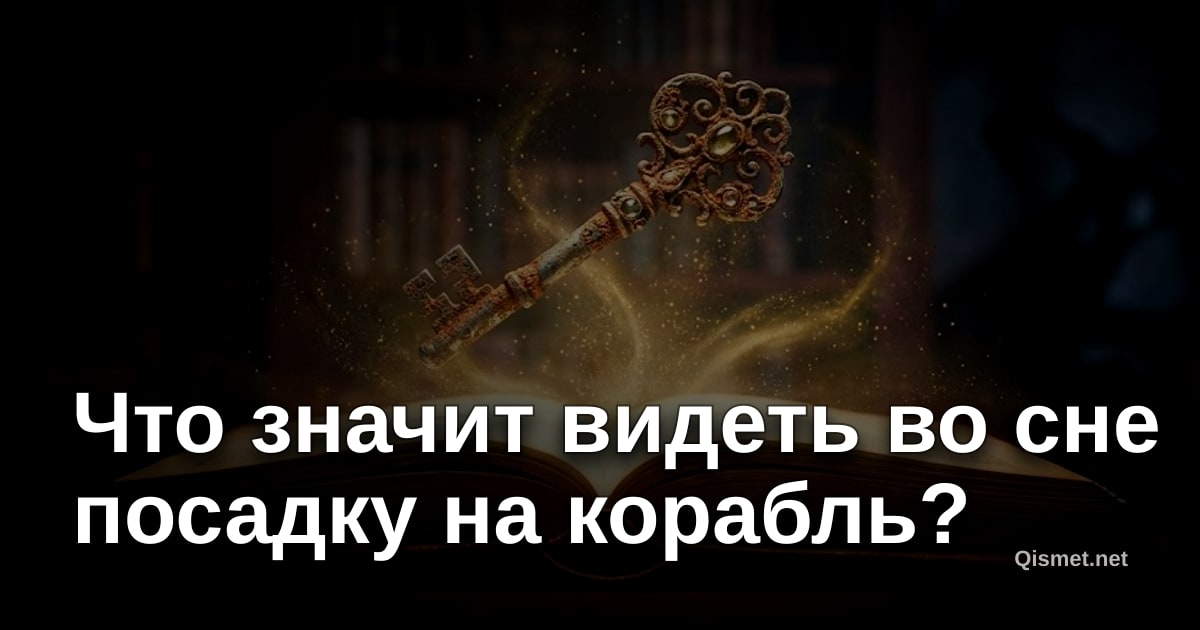 Что значит видеть во сне посадку на корабль?